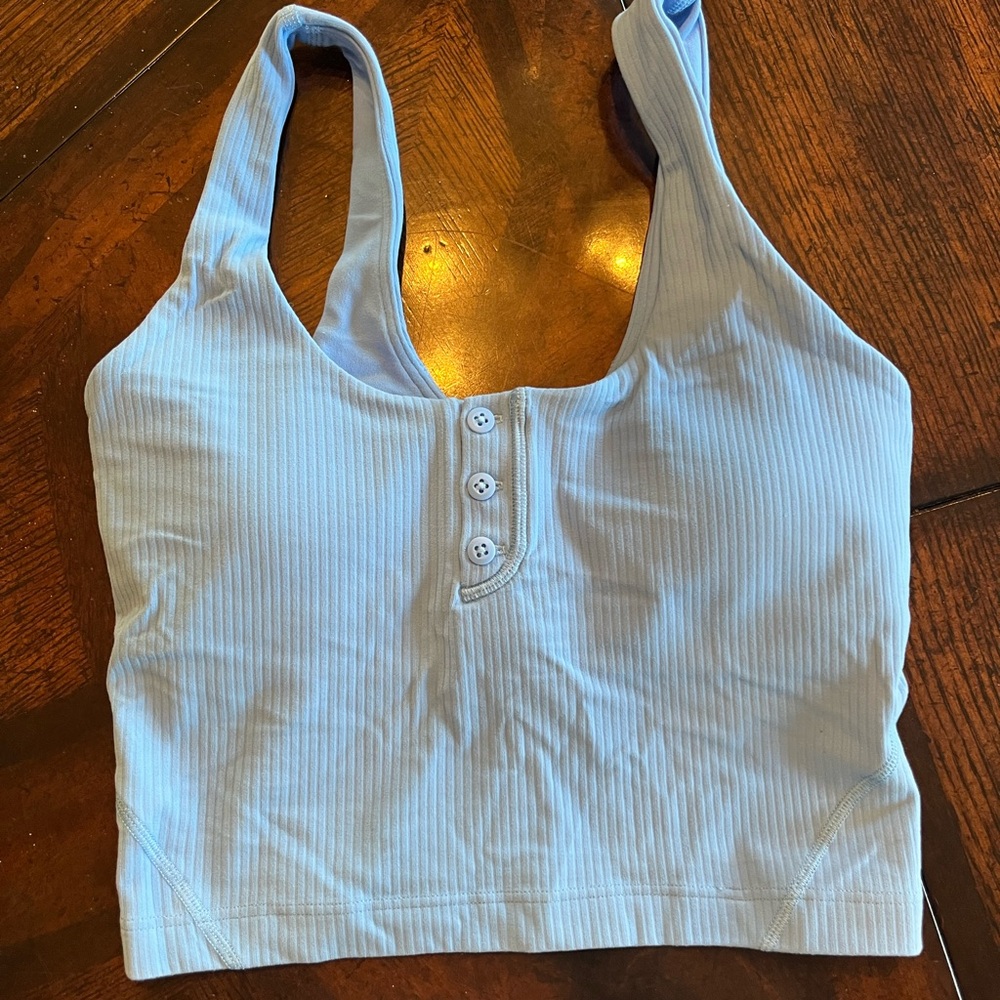 Lululemon Blue Ribbed Women's Tank Top